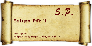 Selyem Pál névjegykártya